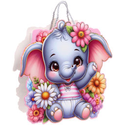 Пакет подарочный "Зверятки" 18*24*9 см