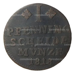 Монета 1 пфенниг 1818 года Германские государства  Брауншвейг и Ленебург  Вольфенбюттель