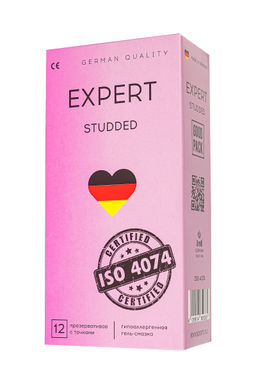 Презервативы EXPERT Studded Germany 12шт. (облегающие, точечные)