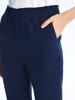 Beli Lastikli D?z Gabardin Kad?n Pantolon