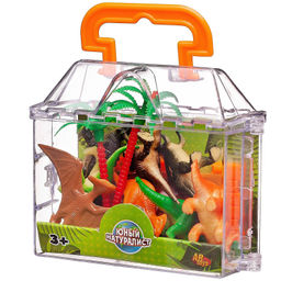 Игровой набор ABtoys Юный натуралист Фигурки динозавров 8 шт. в чемоданчике, в дисплеи  фото 2