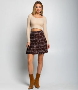 Юбка #КТ2011 (4), шоколадный