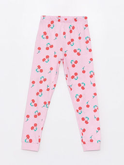Beli Lastikli Bask?l? K?z ?ocuk Pijama Alt