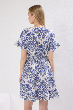 Siyah Kusakl? Cicekli F?rf?rl? Mini Dokuma Elbise TWOSS24EL00760 - Trendyolmilla фото 16