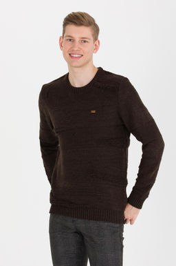 U. S. Polo Assn Мужской вязаный свитер кокосового цвета с круглым вырезом - U.s. polo assn фото 4