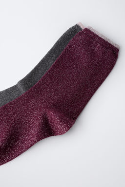 2-PACK OF LONG SHIMMER SOCKS - Zara фото 2