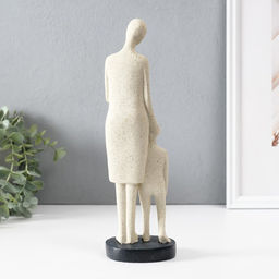 Фигурка полистоун «Она всегда рядом», белый, 7.5×8.5×28 см