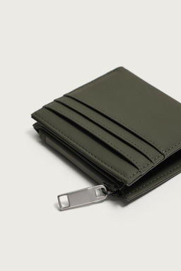 CARTERA MONEDERO ENGOMADO / Verde Caqui - Zara фото 3