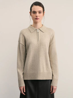 Джемпер поло с молнией / Zarina  фото 3