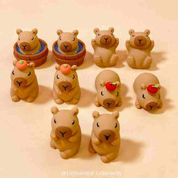 Капибара, коллекция мини-фигурок, 5 штук разного вида 9046643 Капибара, коллекция мини-фигурок, 5 штук разного вида 9046643