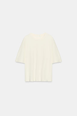 CAMISETA INTERLOCK MANGA CORTA / Blanco roto