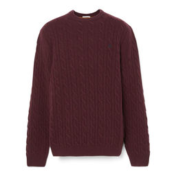 Свитер Timberland Sweater Phillips Brook Lambswool Cable Crew Regular бордовый