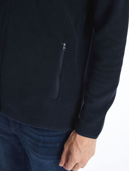 Dik Yaka Uzun Kollu Polar Erkek Fermuarl? Sweatshirt