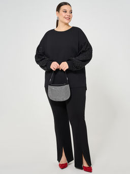 Джемпер 0269-1с черный кристалл