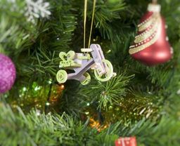 Елочная игрушка - Детский велосипед с багажником 540-2 Heart