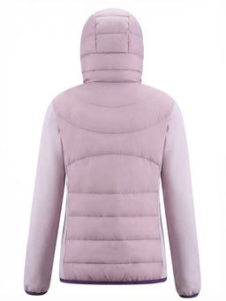 Куртка женская гибридная стёганая с капюшоном с графеновой подкладкой розового цвета 9630_1R