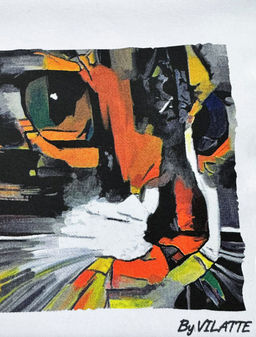 Футболка с принтом свободная из премиального 100% хлопка - Vilatte фото 2