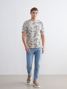 Bisiklet Yaka Desenli Erkek Ti??rt