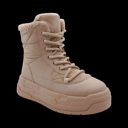 Ботинки на меху Q821-3 бежевые