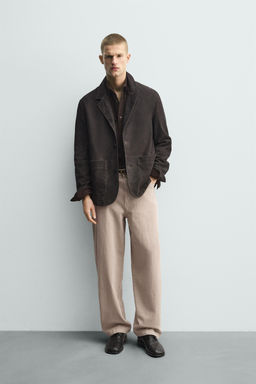 PANTAL?N RELAXED FIT / Rosa palo