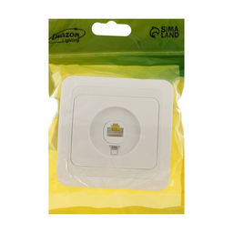 Розетка компьютерная Luazon Lighting «Орион», скрытая, IP20, одноместная, белая