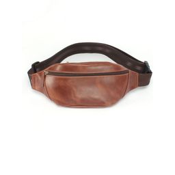 Сумка мужская натуральная кожа  (на пояс)  Croco-856,  1 отд,  коричневый тем пулл-ап (219)  247231