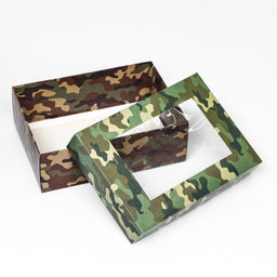 Цена за 5 шт. Коробка складная, с окном Камуфляж 21?15?7 см