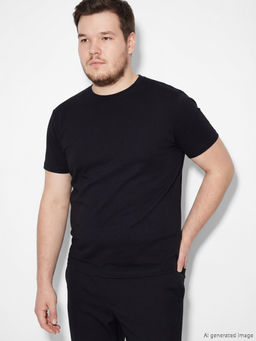 Bisiklet Yaka Penye Erkek Ti??rt