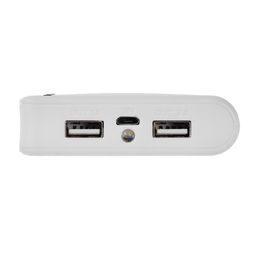 Внешний аккумулятор Luazon PB-01, 7200 мАч, 2 USB, 1/2.1 А, фонарик, белый - Luazon home фото 7