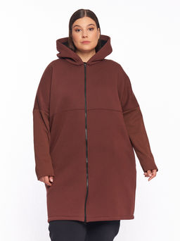 Пальто из футера PL10261BRW20