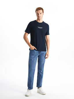 Bisiklet Yaka K?sa Kollu Bask?l? Erkek Ti??rt