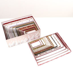 Набор подарочных новогодних коробок 15 в 1 «Изысканность», 47.5×35.5×17.5 - 12×7×4 см