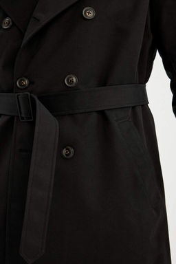 Водонепроницаемый тренч стандартного кроя на подкладке - Defacto фото 7