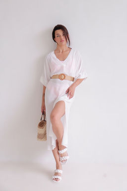 Martichelli Платье пляжное белое  фото 4