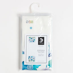 Дорожка на стол Этель Незабудки 40х149см, 100% хлопок, саржа 190 г/м2  фото 4