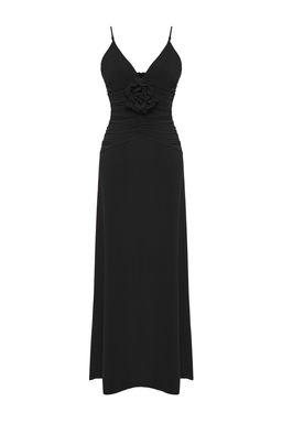 TRENDYOLMILLA Bordo Gul Detayl? Orme Maxi S?k Abiye & Mezuniyet Elbise TPRSS25AE00180  фото 15