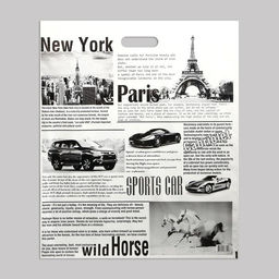 Цена за 25 шт. Пакет «Газета», полиэтиленовый с вырубной ручкой, 50×60 см, 100 мкм