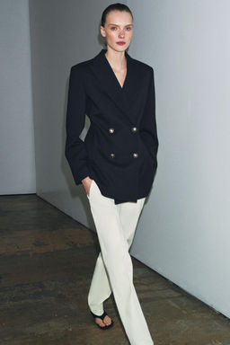 BLAZER ENTALLADA BOTONES ZW COLLECTION / Marino oscuro - Zara фото 10