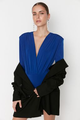 TRENDYOLMILLA Siyah Kruvaze Yaka Orme Body TPRAW22BD0161