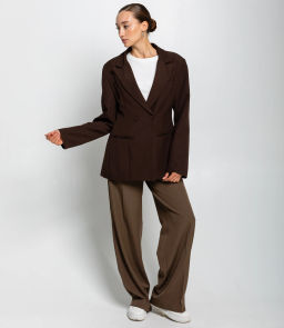 Жакет #КТ20723, тёмно-коричневый