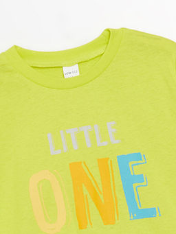 Bisiklet Yaka Bask?l? K?sa Kollu Erkek ?ocuk Ti??rt - Waikiki фото 2