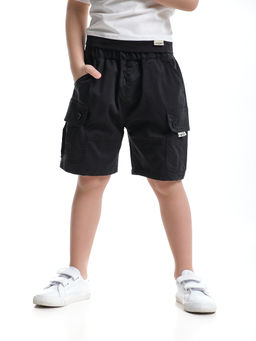 Шорты карго для мальчика 33-7972 черный - Mini maxi фото 3