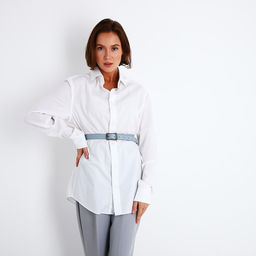 Ремень женский, ширина 2,4 см, пряжка металл, цвет голубой - Simaland фото 3