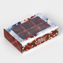 Коробка под 6 конфет «С Новым годом!», 13.5×9.5×3.5 см
