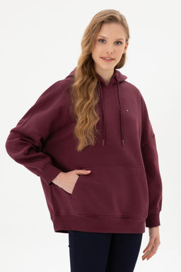 Kad_n Bordo Basic Sweatshirt Sepette S_rpriz _ndirim - U.s. polo assn фото 10