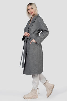 Пальто женское демисезонное (пояс) - El podio фото 4