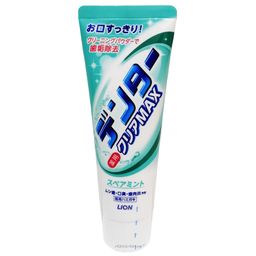 Зубная паста для защиты от кариеса с микропудрой Мята Dentor Clear Max Spearmint Lion, Япония, 140 г Акция