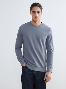 Bisiklet Yaka Erkek Sweatshirt