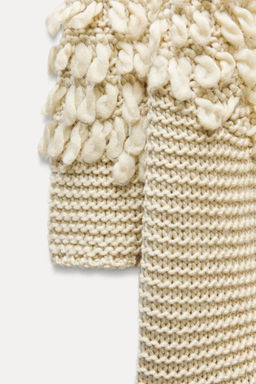 LONG FRINGED KNIT COAT - Zara фото 10