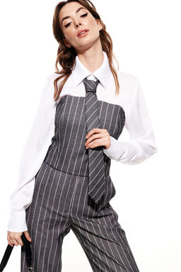 Костюм трехпредметный (блузка+брюки+галстук) - Elletto фото 11